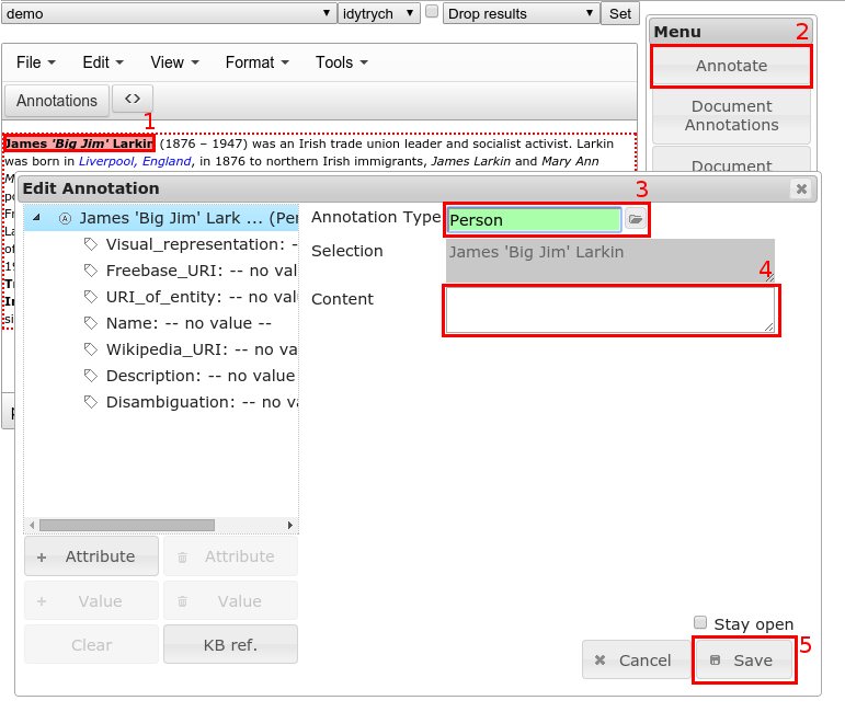 Creation of an simple annotation